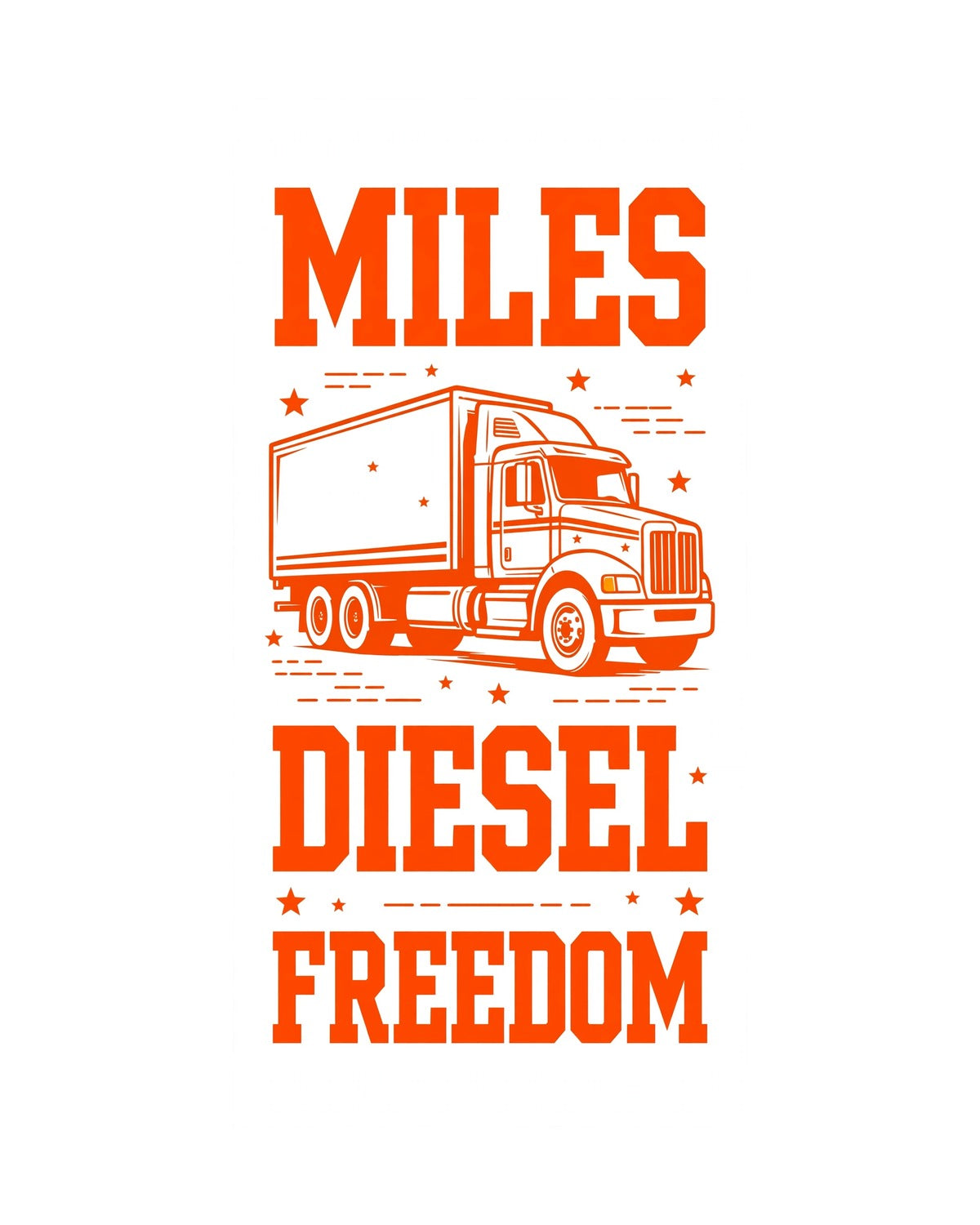 Miles Diesel Freedom Trucker Spiral Notebook