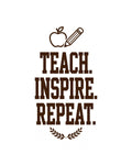 Teach Inspire Repeat Teacher Spiral Notebook