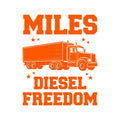 Miles Diesel Freedom Trucker Kiss-Cut Sticker