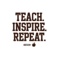 Teach Inspire Repeat Teacher Kiss-Cut Sticker