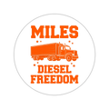 Miles Diesel Freedom Trucker Pin Button