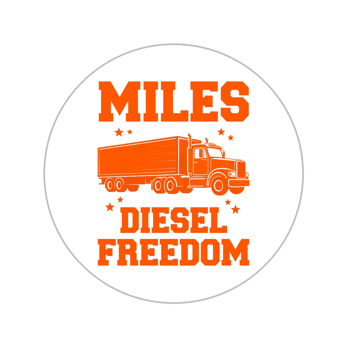 Miles Diesel Freedom Trucker Pin Button