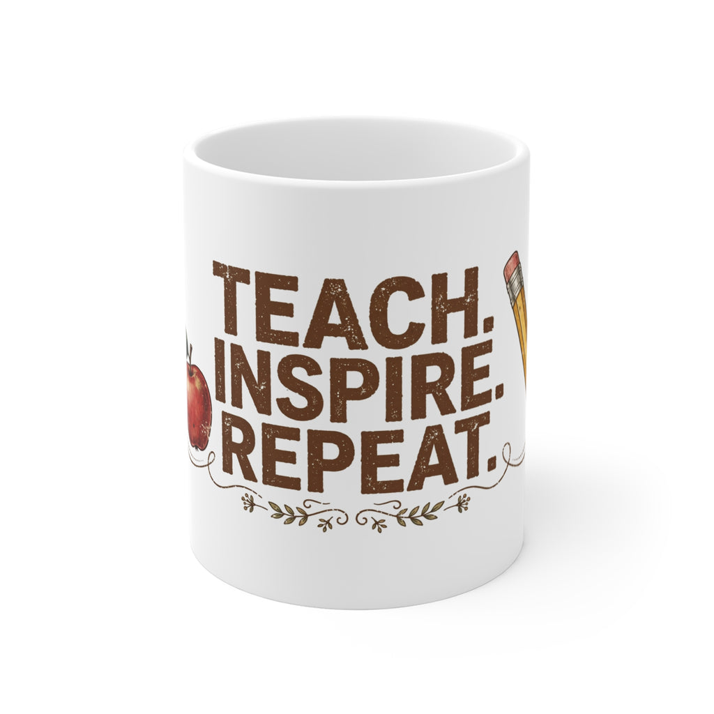 Teach Inspire Repeat Teacher Coffee Mug