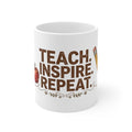 Teach Inspire Repeat Teacher Coffee Mug