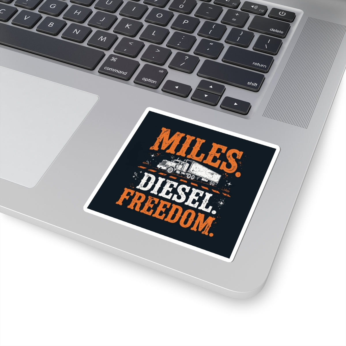Miles Diesel Freedom Trucker Kiss-Cut Sticker
