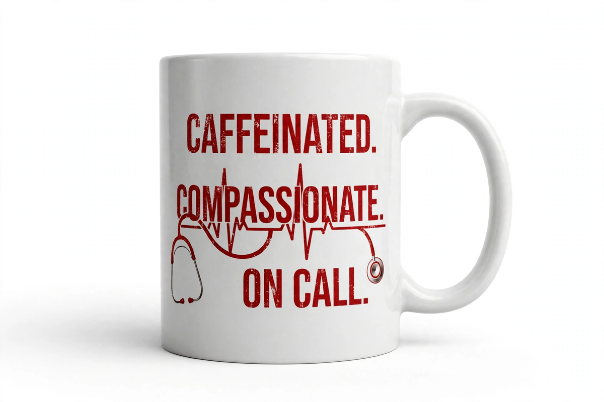 Caffeinated Compassionate Nurse Coffee Mug