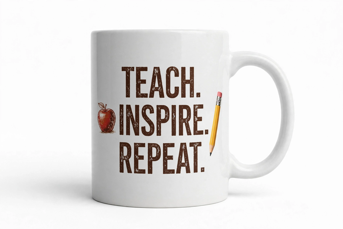 Teach Inspire Repeat Teacher Coffee Mug